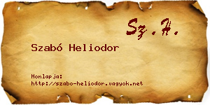 Szabó Heliodor névjegykártya